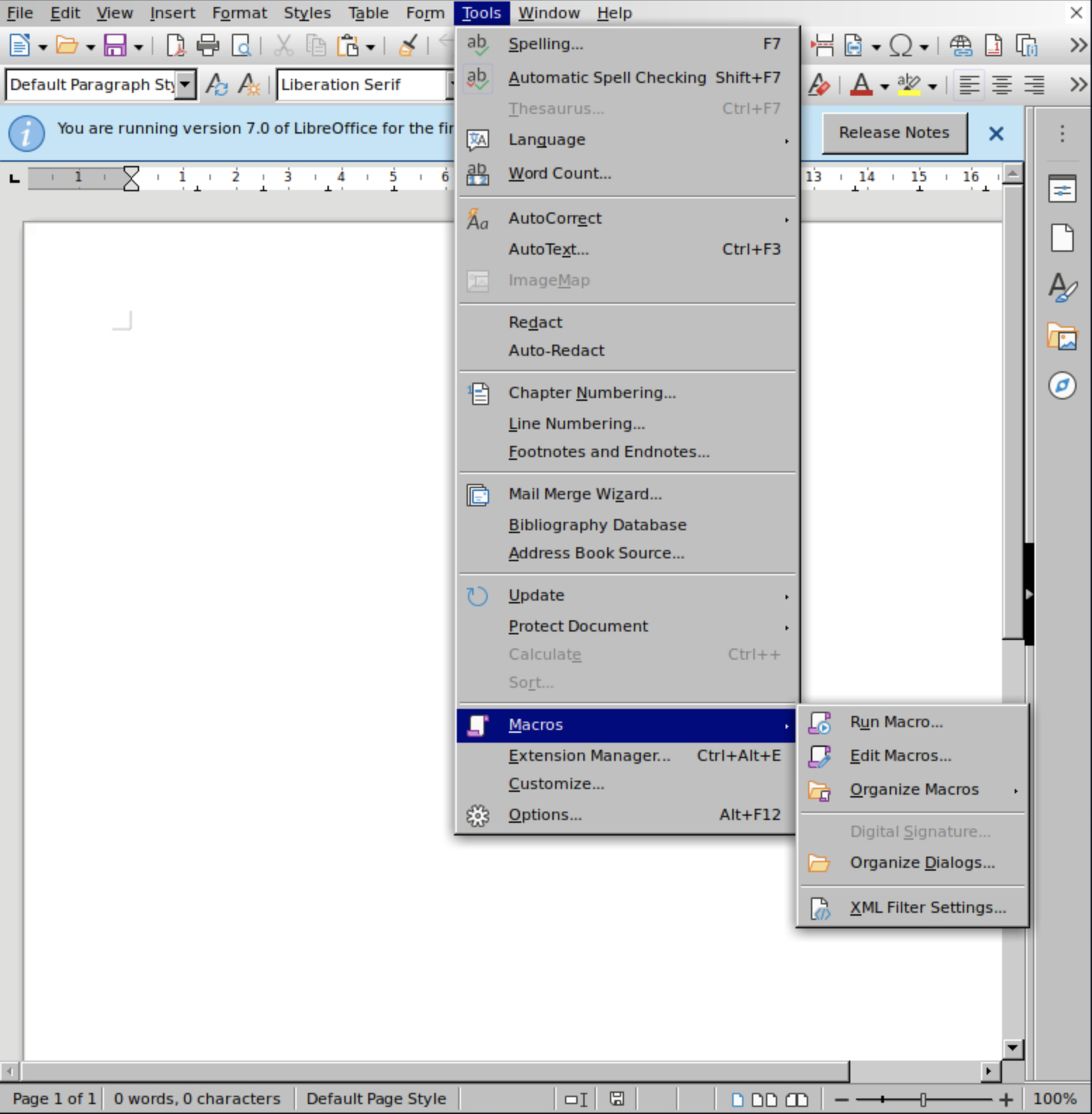 LibreOffice Step 1